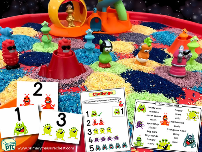Space Themed Tuff Tray for Toddlers-EYFS Children