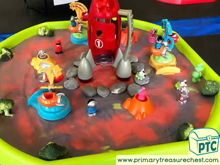 Sparkling Space Themed Tuff Tray for Toddlers-EYFS Children
