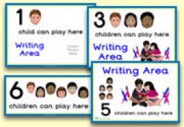 How Many Children... Writing Area Signs