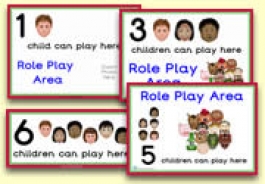 How Many Children... Role Play Area Signs