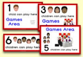 How Many Children... Games Area Signs