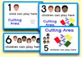 How Many Children... Cutting Area Signs