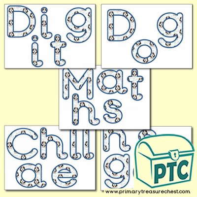'Digit Dog Maths Challenges' Display Letters