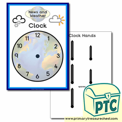 News Desk and Weather Forecasting Role Play clock