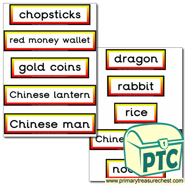 Chinese Themed Display Words