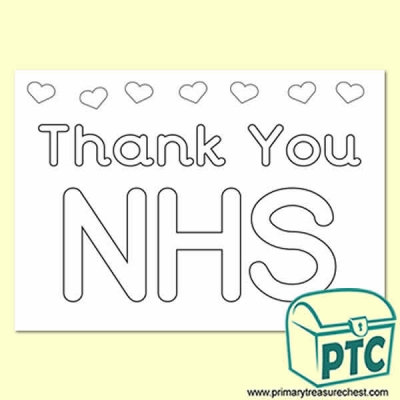Thank You NHS Colouring in Poster