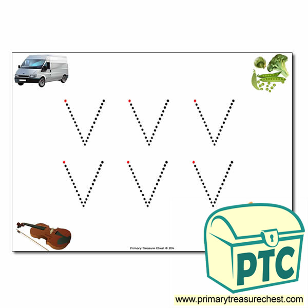 'v' Lowercase Letter Formation Activity - Join the Dots 