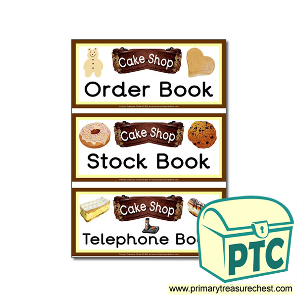 'Cake Shop' Themed Book Labels