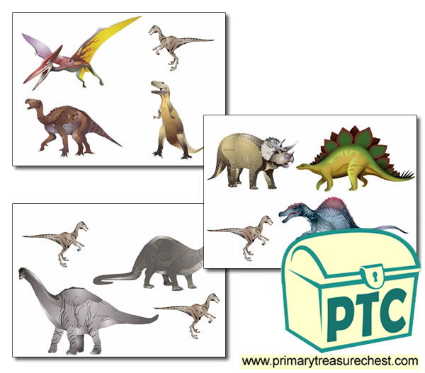 Dinosaur Storyboard / Cut & Stick Images