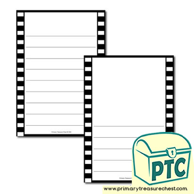 Camera Film Themed Page Border/Writing Frame (wide lines)
