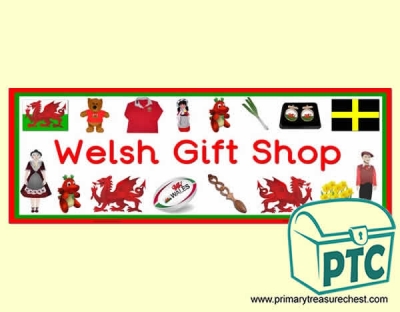 'Welsh Gift Shop' Display Heading/ Classroom Banner