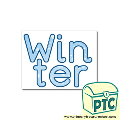 'Winter' Display Letters