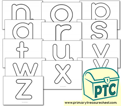 Alphabet Playdough Mats - Lower Case (n-z) 