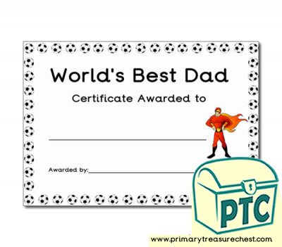 'World's Best Daddy' Father's Day Certificate