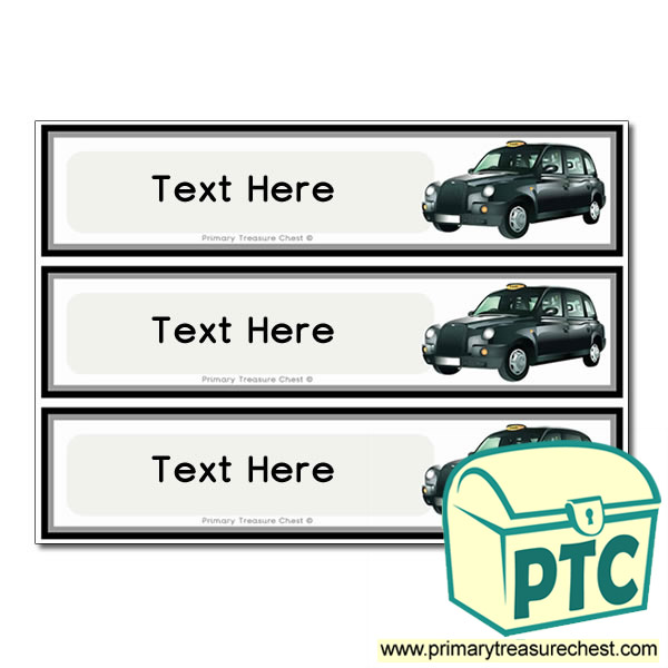 Taxi Themed Pupil Drawer Labels (Large)