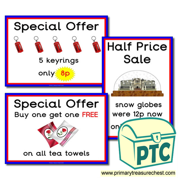 London Gift Shop Special Offers (1 to 20p)