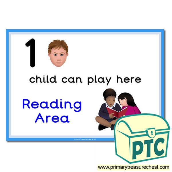 Reading  Area Sign - 'How Many Children Can Play Here' Classroom Organisation Posters