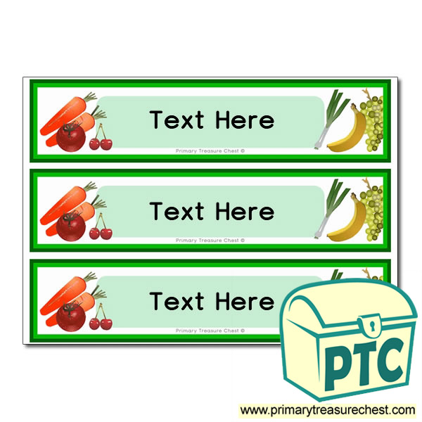 Fruit and Vegetable Themed Pupil Drawer Labels (Large)