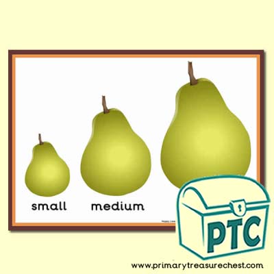 Pears Themed Different Sizes Poster