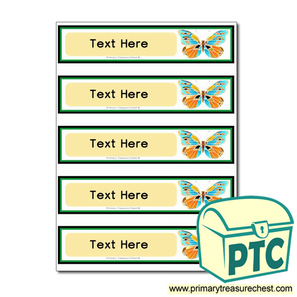 Butterfly Pupil Drawer Labels (Small)