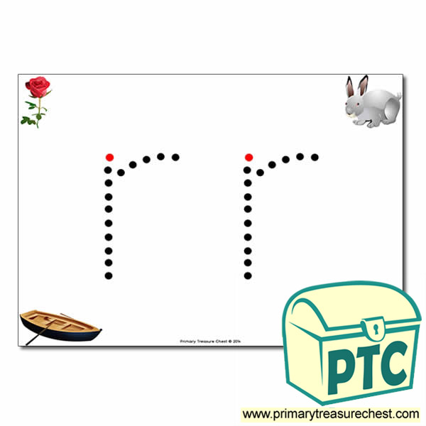 'r' Lowercase Letter Formation Activity - Join the Dots 