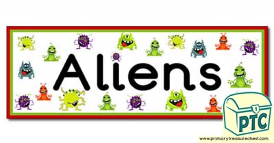Alien- Display Heading/ Classroom Banner