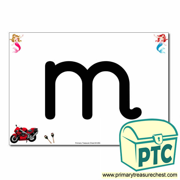  'm' Lowercase  Letter A4 Poster containing high quality realistic images.