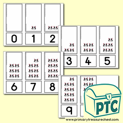Calculating Cat Number Shapes Matching Cards 0 to 10