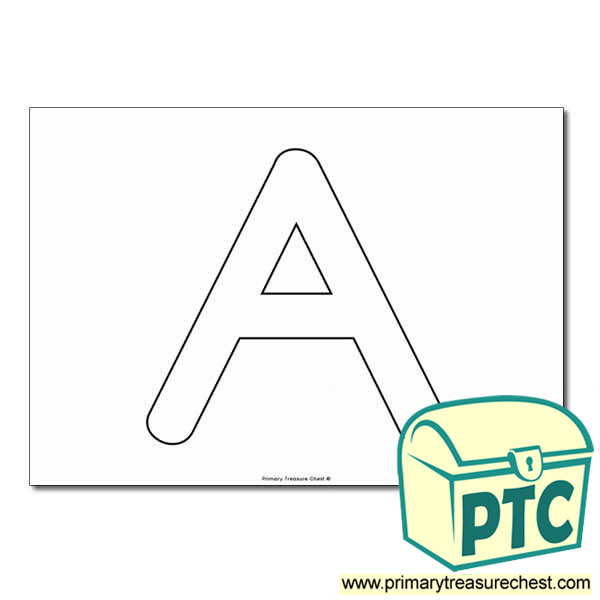 Uppercase Letter 'A' Bubble  A4 Poster - No Images. 