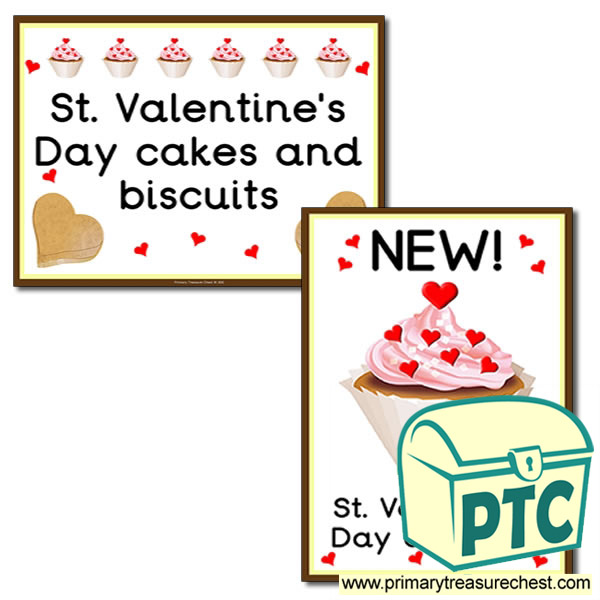 St. Valentine's Day Signs For Your Role Play Cake Shop