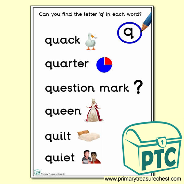 Find the Letter 'q' Activity Sheet