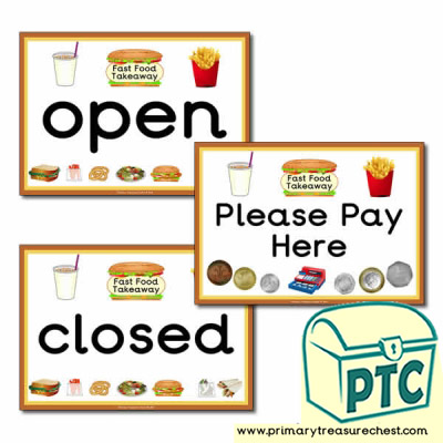 Fast Food Takeaway Signs