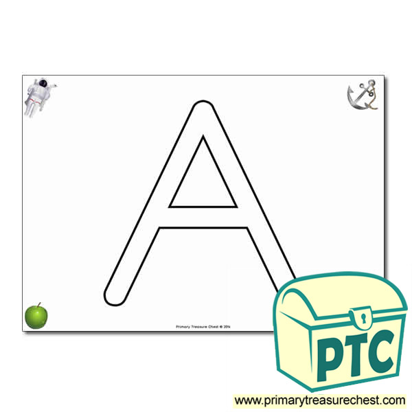 'A ' Uppercase Bubble Letter A4 poster with high quality realistic images