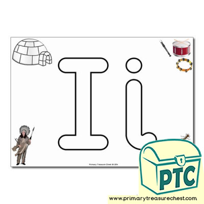  'Ii' Upper and Lowercase Bubble Letters A4 Poster, containing high quality, realistic images