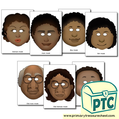 Black Family Role Play Masks
