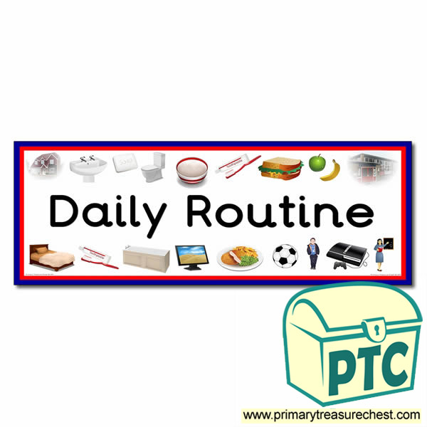 'Daily Routines' Display Heading/ Classroom Banner