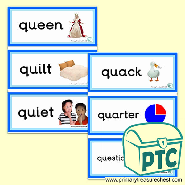 Letter 'q'  Themed Flashcards