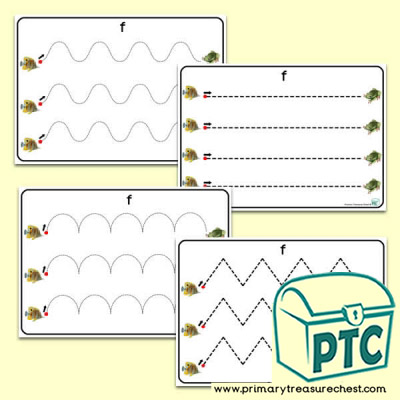 'Ff' Themed Pre-Writing Patterns Activity Sheets
