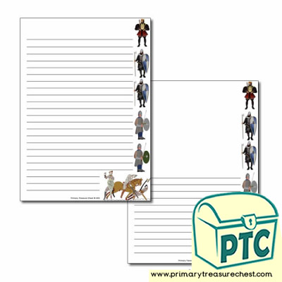William the Conqueror Page Border/Writing Frame (narrow lines)
