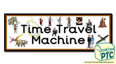 'Time Travel Machine' Display Heading/ Classroom Banner