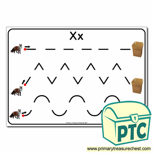 'Xx' Themed Pre-Writing Patterns Activity Sheet