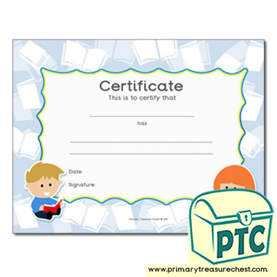 Reading Themed Certificate