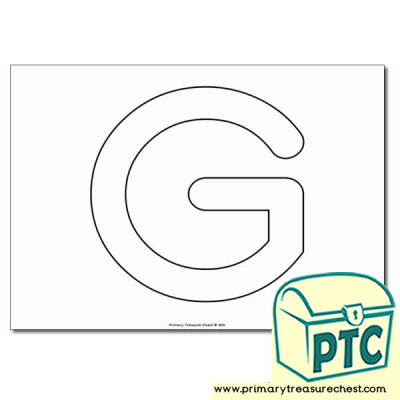Uppercase Letter 'G' Bubble  A4 Poster - No Images. 