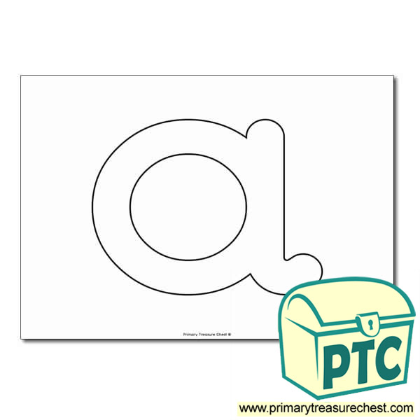 'a' Lowercase Bubble Letter A4 Poster - No Images