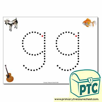 'g' Lowercase Letter Formation Activity - Join the Dots 