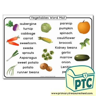 'Vegetables' Wordmat