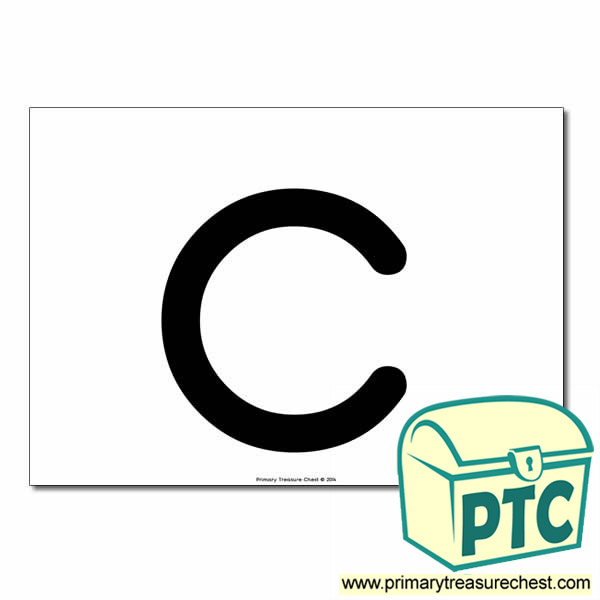 'c' Lowercase Letter A4 poster  (No Images)