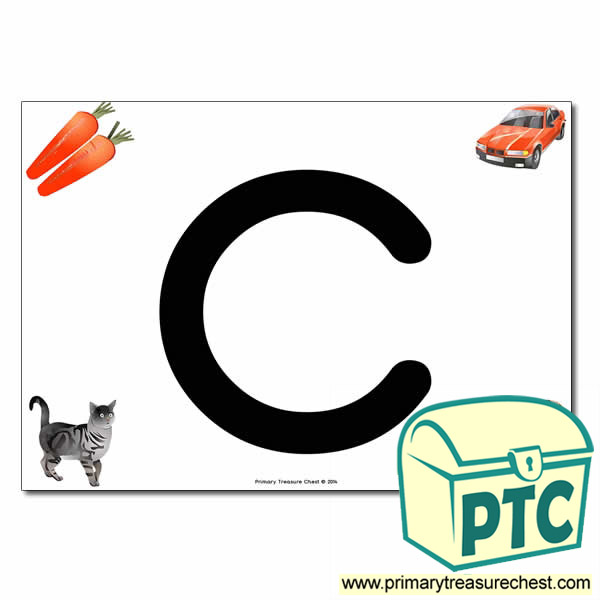  'c' Lowercase  Letter A4 Poster containing high quality realistic images.