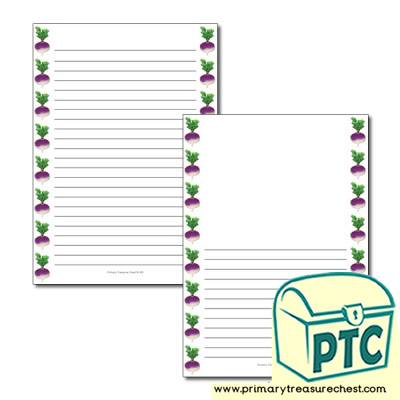 The Enormous Turnip Themed Border - A4 Sheets, Narrow Lined