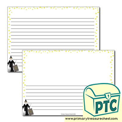 Magic Spells Landscape Page Border /Writing Frame (narrow lines)
